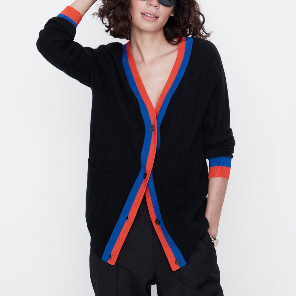KULE The Sinclair ribbed cashmere cardigan